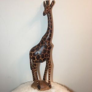 Vintage Wooden Giraffe